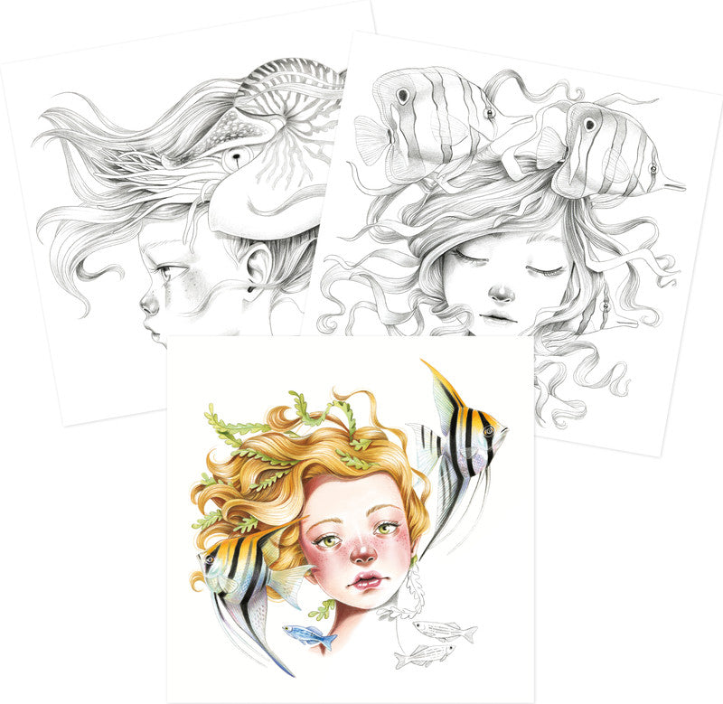 Avenue mandarine Coloriage Wild Malbuch, Karton, 20 × 25,5 cm, Mehrfarbig