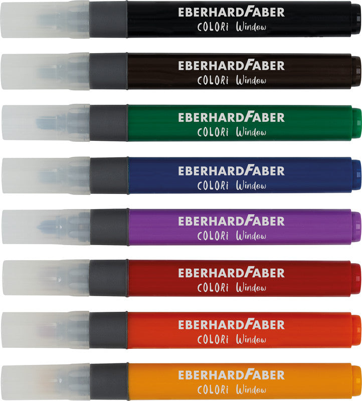 Eberhard Faber Fenster-Marker – sortiert – 8er-Set – wasserlöslich