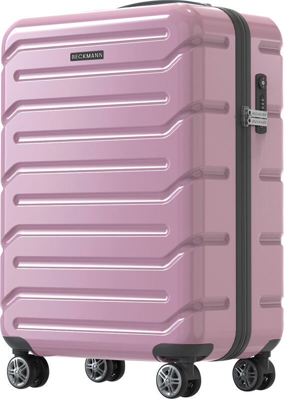 Beckmann Trolley – Hartschale PC/ABS, 4 Doppelrollen, mit TSA, Altrosa, 39 × 55 × 21 cm