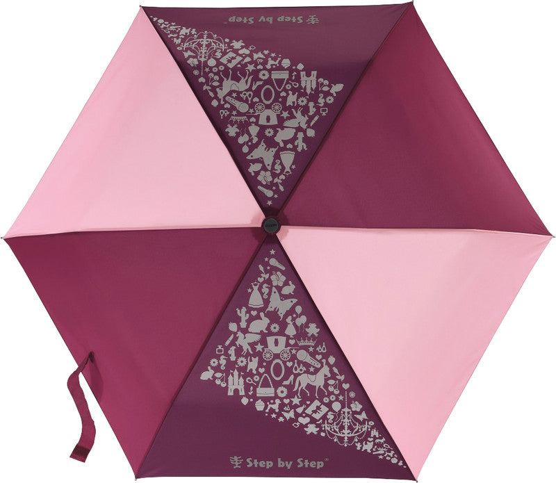 Step by Step Kinderregenschirm Doppler – Ø 50,5 cm, L 22,5 cm – Berry – Magic Rain – Kunststoff/Metall