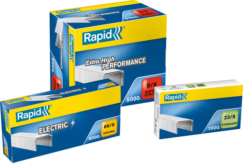 Rapid Heftklammern 9/14 – für Rapid HD9, HD49, HD70 und andere – 110 Blatt – Metall, silber – 5000 Stück