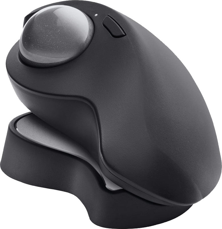 Logitech MX Ergo Ergonomische Maus – kabellos, Bluetooth + 2,4 GHz, für Rechtshänder, schwarz