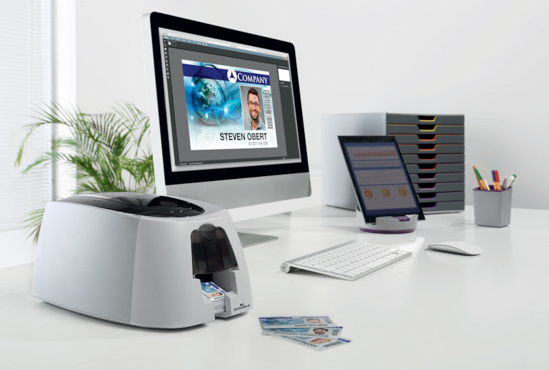 Durable Druckkarten 85,6 × 53,98 mm, Weiss, Kunststoff – für DURABLE Duracard ID 300 – 100 Karten