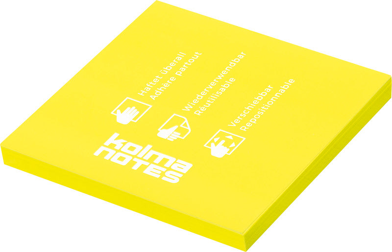 Kolma Haftnotizen – 76×76 mm – Neongelb, 100 Blatt