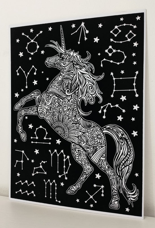 Tataruga Samtbild Malkarton, Karton, 21 × 29,7 cm, Schwarz