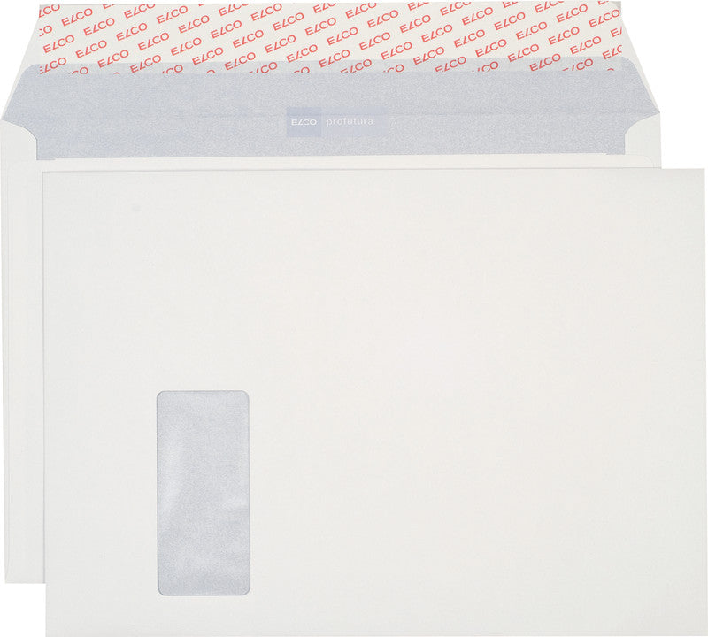 Elco Couvert C4, Fenster links, Haftklebung, Naturweiss, 120 g/m², Profutura, mit Innendruck – 250 Stk.