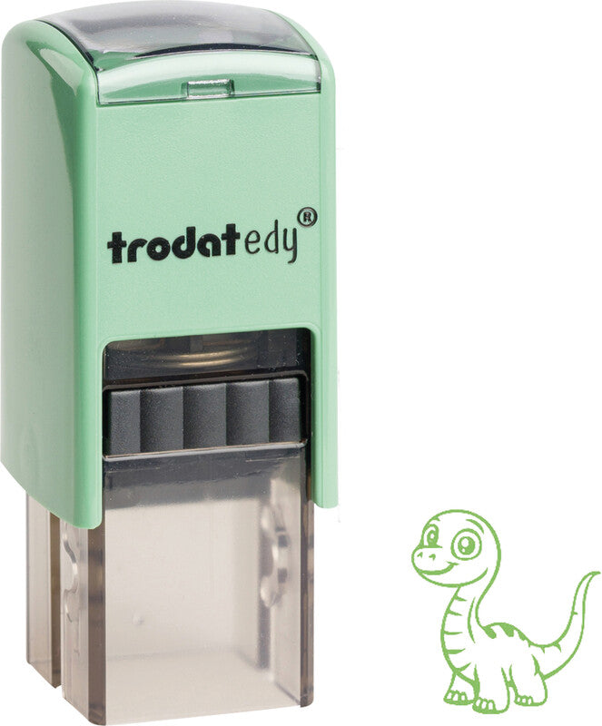 Trodat Brontosaurus Motivstempel – selbstfärbend, 19 × 19 mm, mint