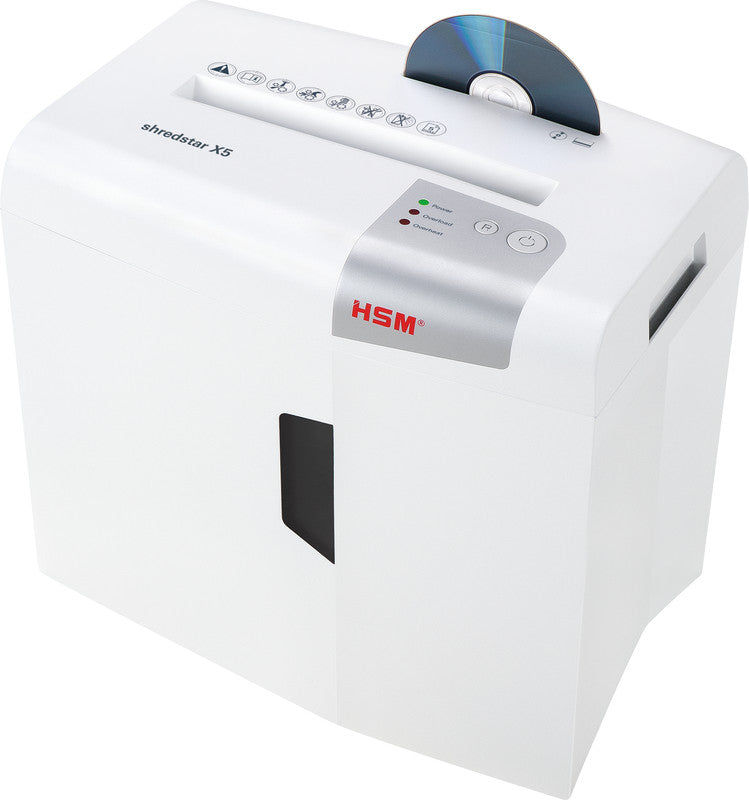 HSM shredstar X5 – Aktenvernichter, DIN P-4, Partikelschnitt 4,5 × 30 mm, 5 Blatt, 18 l, A4