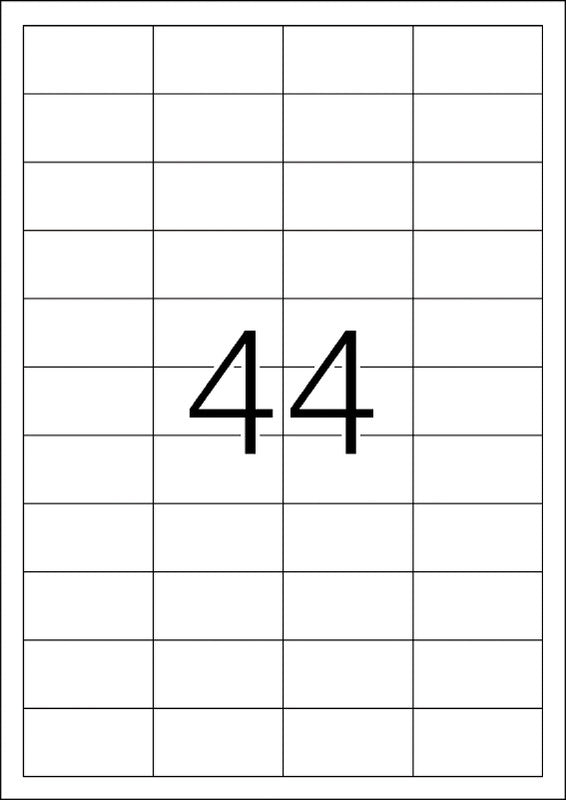 HERMA Etiketten, 48,3 mm × 25,4 mm, weiss, Papier, permanent, 25 Blatt (1100 Etiketten)