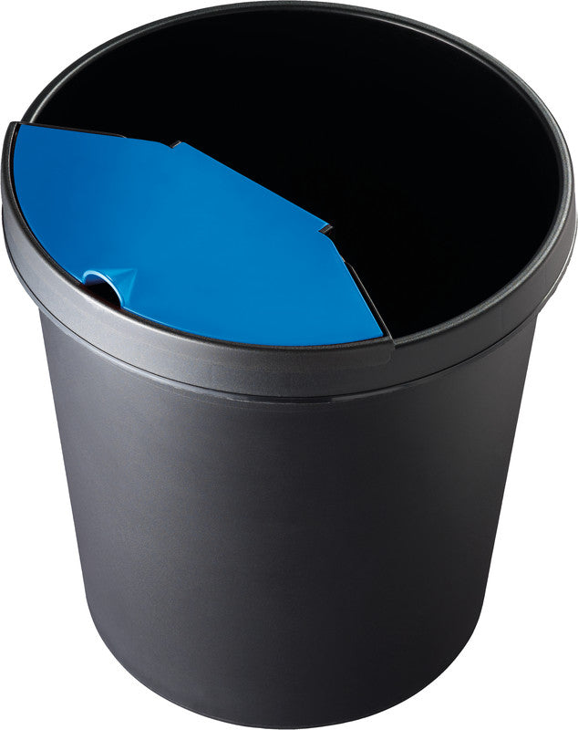 Helit Abfalleinsatz – 2 l – Kunststoff, schwarz – B × H × T 273 × 180 × 131 mm – für H61052 und andere