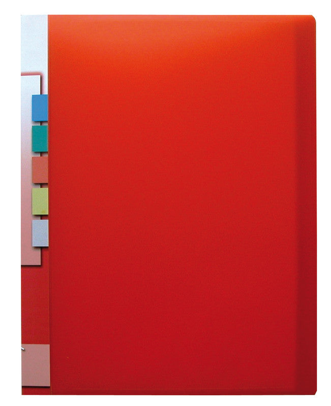Kolma Sichtbuch – 20 Sichttaschen, A4, glatt, glänzend, orange, Kunststoff