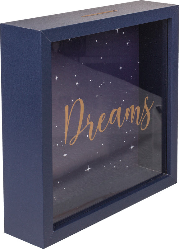 Out oft the blue Out of the Blue Spardose Dreams, MDF, dunkelblau, 20 × 20 × 5 cm