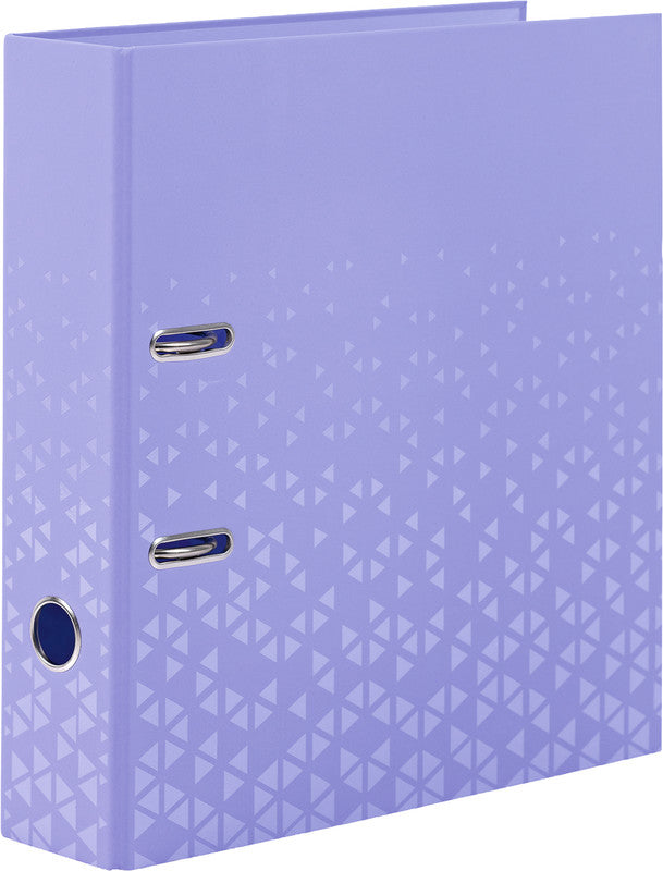 HERMA Ordner Color – A4 hoch – 2-Ring Hebelmechanik, Rücken 70 mm – violett, mit Niederhalter, mit Griffloch