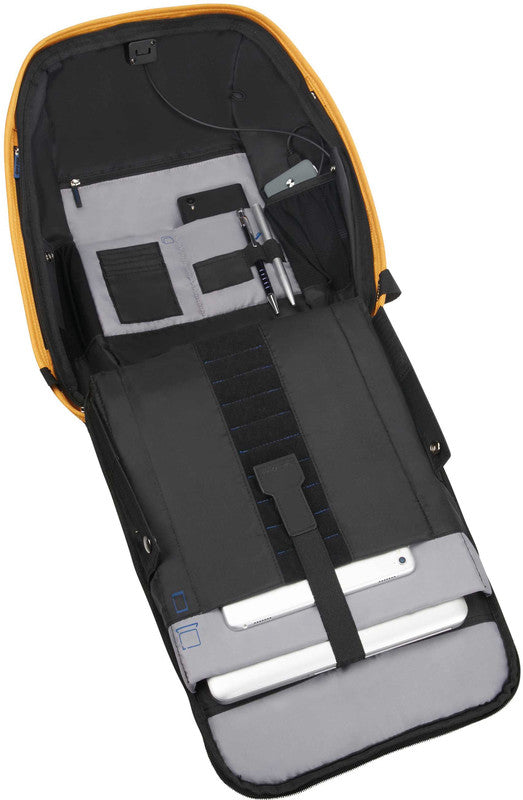 Samsonite Securipak Notebook-Rucksack – 17 l, RFID-Fach, USB-Port, recyceltes PET (rPET), Sonnengelb