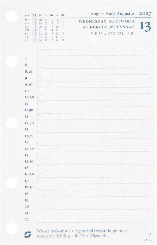 Succes Kalender-Einlage – 1 Tag/Seite, 5-fach, 6,7 × 10,4 cm, 2027