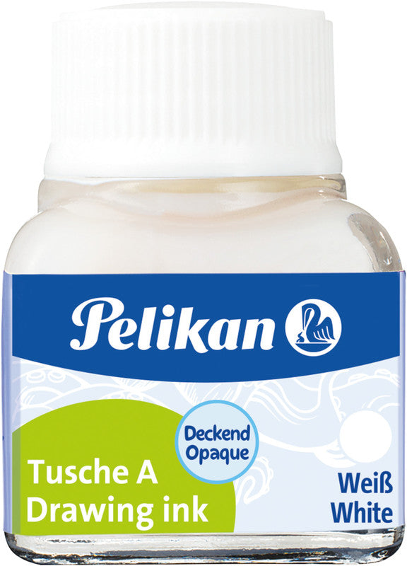 Pelikan Deckende weisse Tusche, 10 ml, für Reissfeder, Zeichenfeder & Pinsel