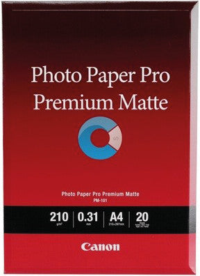 Canon Pro Premium Fotopapier – matt, A4, 210 g/m², 20 Blatt – für Canon Pixma Pro und Canon ImagePROGRAF Pro