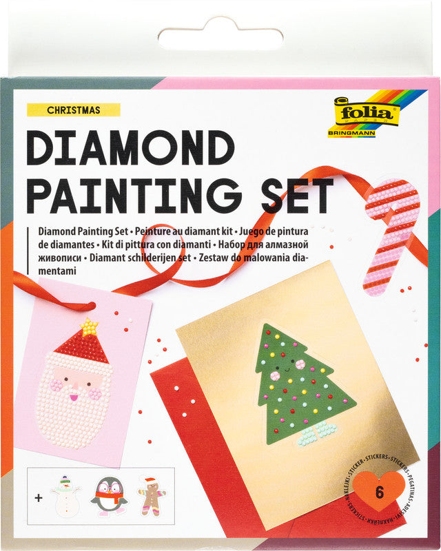 Folia Diamantbild-Set Weihnachten – 6 Motiv-Sticker