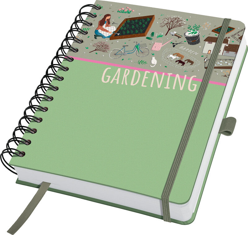 Sigel Spiralbuch, 168 × 215 mm, blanko, Spiralbindung, Karton, 240 Seiten, perforiert, 120 g/m² – mehrfarbig