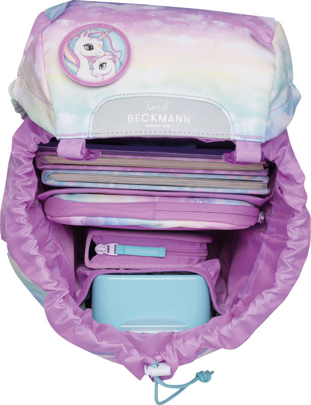 Beckmann Schulrucksack Classic – Unicorn – 24,0×37,0×25,0 cm – Recycelte Materialien