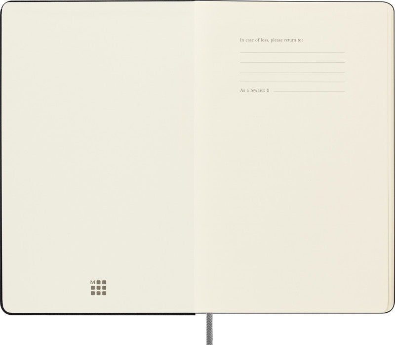 Moleskine Notizbuch, blanko, Leimbindung, Softcover, 176 Seiten, 100 g/m² – schwarz, für MOLESKINE Notes App
