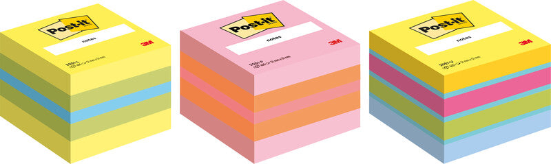 Post-it Haftnotizen – 51×51 mm – Mehrfarbig, 400 Blatt, PEFC
