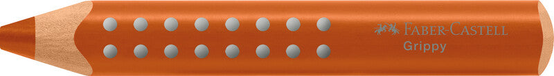 Faber-Castell 3-in-1 Farbstifte Grippy – 6 Farben, im Kartonetui, mit Spitzer, Ø 3 mm, dreikantig