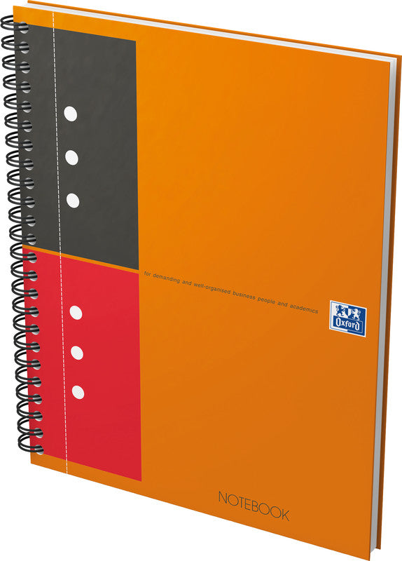 Oxford Spiralbuch, liniert, Spiralbindung, 160 Seiten, mikroperforiert, 80 g/m² – Orange, für SCRIBZEE App