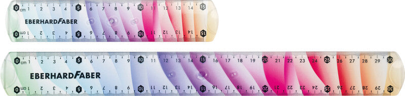 Eberhard Faber Wandtafel-Lineal 30 cm – Kunststoff, Mehrfarbig, Flexibel, Abgerundete Ecken