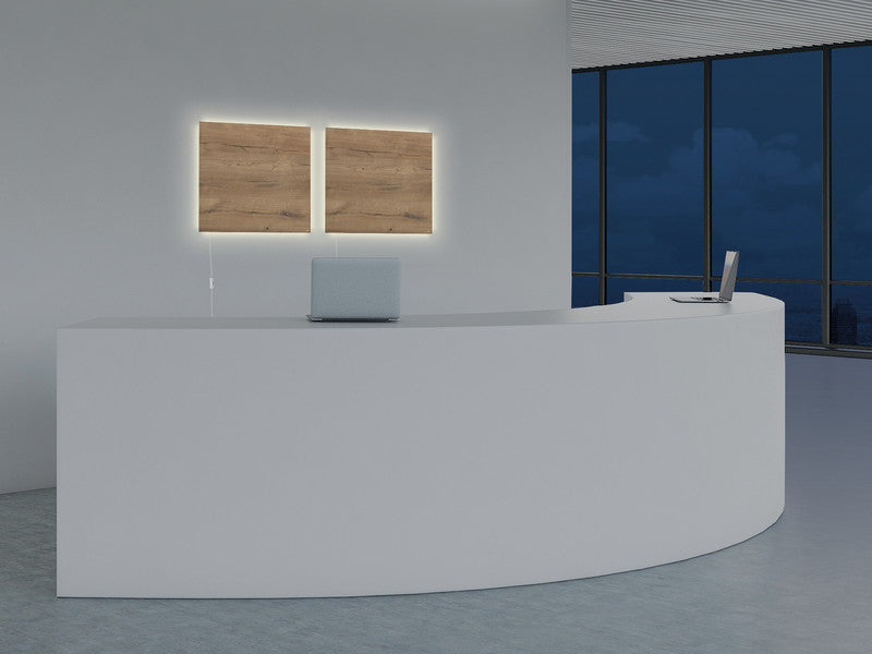 Sigel Whiteboard – 48 × 48 cm, Glas, magnetisch, Wandmontage, inkl. 3 Magnetwürfel, Montagesatz, Leuchtmittel