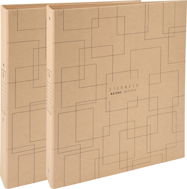 Exacompta Zeigebuch – A4 Hochformat – 2-Ring-Mechanik, Ø 30 mm, Rücken 40 mm – Braun, Karton, FSC