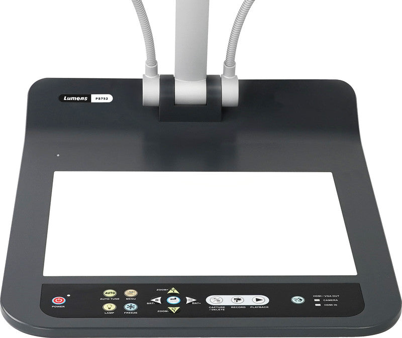 Lumens PS753 – Visualizer (Dokumentenkamera) – 4K, 30× optischer Zoom, HDMI, VGA, USB 2.0, integriertes Mikrofon