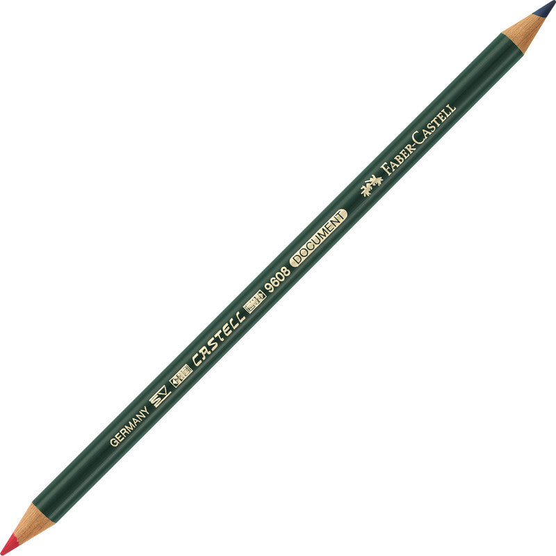 Faber-Castell Kopierfarbstift, Jumbo, mit Radierer, Blau/Rot, Mine Ø 3,25 mm, Dunkelgrün