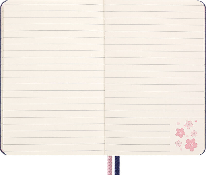 Moleskine Notizbuch, 90 × 140 mm, liniert, Leimbindung, Hardcover, 160 Seiten, 100 g/m² – blau, 2er-Pack
