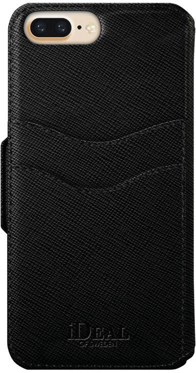Ideal of Sweden – Booklet-Hülle – für Apple iPhone 6 Plus–8 Plus – Saffiano Schwarz – mit Kartenfach