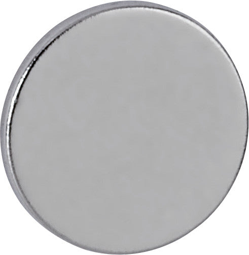 MAUL Scheibenmagnet Neodym – Ø 10 mm, H 1 mm, 10 Stück – Nickel