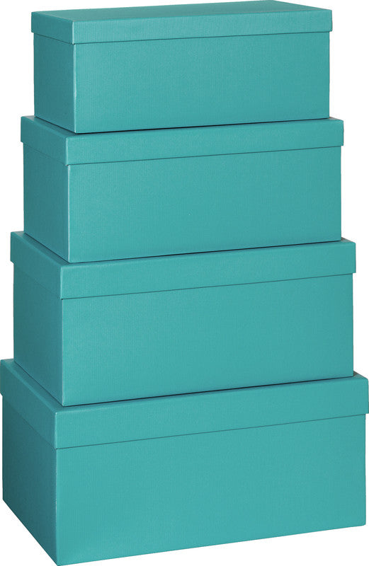 Stewo Geschenkbox-Set – Neutral – 4-teilig, mit Strukturprägung – Sortierte Masse