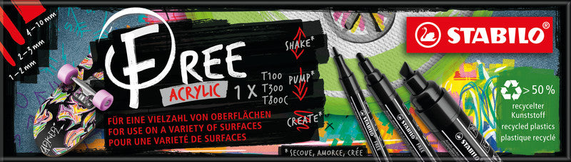 STABILO Acrylmarker für STABILO T100, T300 und T800C – Schwarz