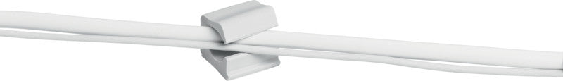 Durable Kabel-Clip Cavoline Pro – 25 × 20 mm, Kunststoff, Grau, selbstklebend, für Kabellauf Ø 14 mm