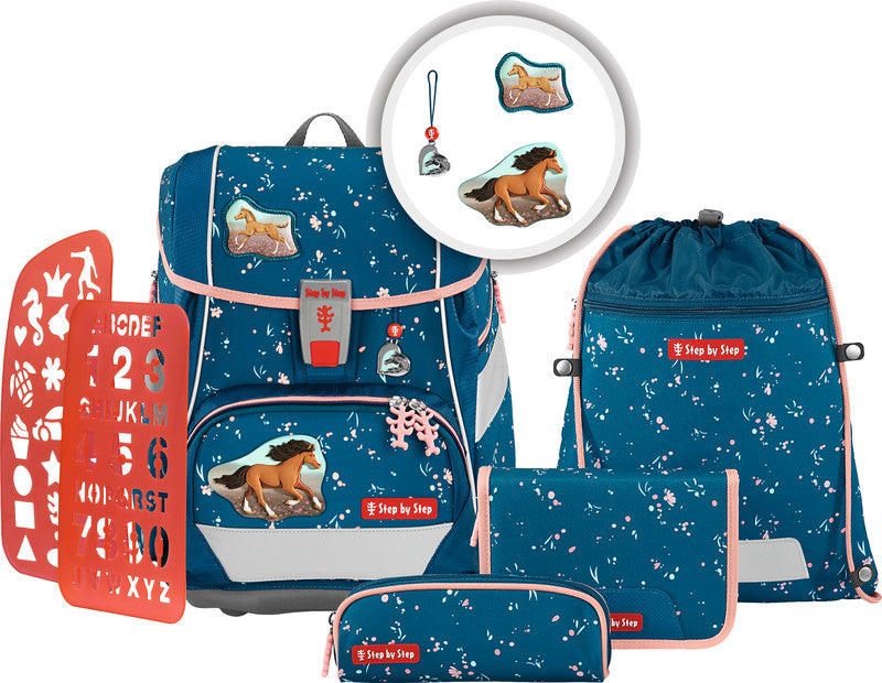 Step by Step Schulrucksack-Set 2in1 Plus – 6-teilig – Wild Horse Ronja