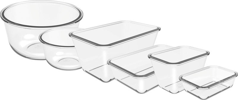 Rotho Pagamalu Choose & Mix Glasbehälter – 0,75 l, Borosilikatglas, transparent, spülmaschinenfest