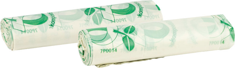 Heku Beutel – 20 L, Biokunststoff, transparent, kompostierbar, abbaubar – 7 Stück