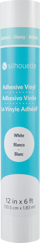 Silhouette Glänzende selbstklebende Vinylfolie – Weiss – 30,5 × 180 cm – für Silhouette Schneideplotter