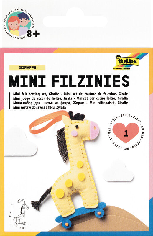Folia Bastelset Sticken Giraffe – ab 8 Jahren – 142 × 92 × 19 mm