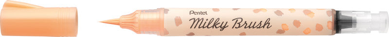 Pentel Milky Brush XGFH-PFX – Pinselstift – Pinselspitze, Nylon, Orange, 1 Stück, deckend, wasserbasiert