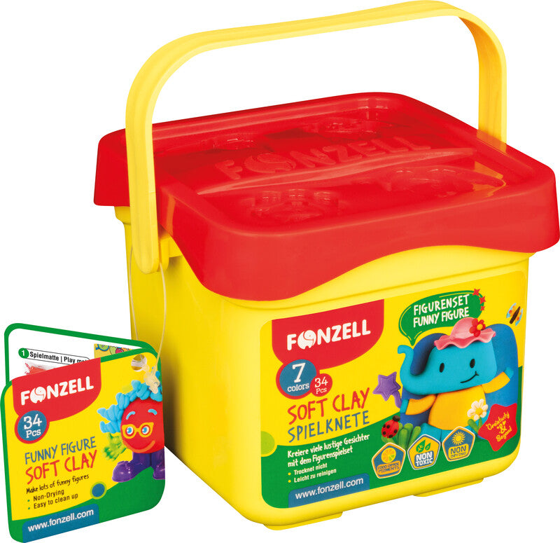 Fonzell Figuren-Set Modelliermasse – 34-teilig – 140 × 130 × 110 mm