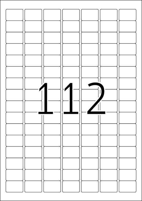 HERMA Druckeretiketten, 25 mm × 17 mm, weiss, Papier, extra stark, 25 Blatt