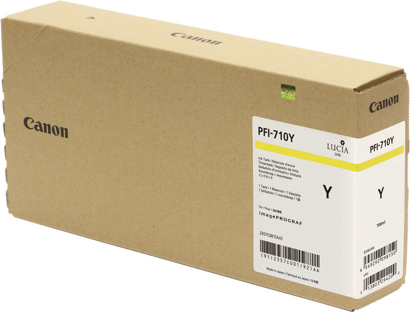 Canon Tintenpatrone PFI-710Y, Gelb – für Inkjetdrucker/Multifunktionsgeräte