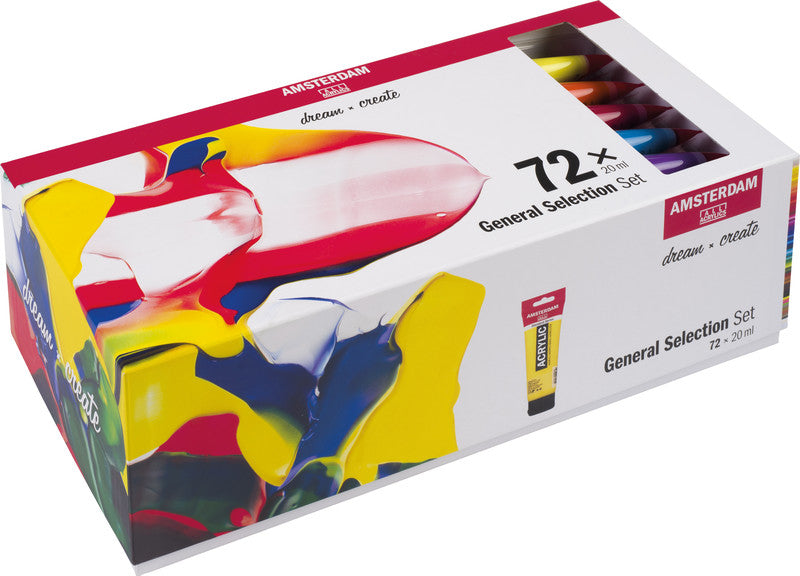 Royal Talens Amsterdam – Acryl Standard – Acrylfarbe – Set – 72 Farben, 72 × 20 ml
