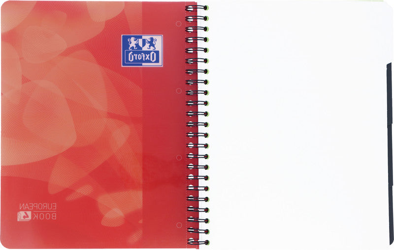 Oxford Collegeblock, A4+, kariert, Spiralbindung, 120 Blatt – rot, für SCRIBZEE App